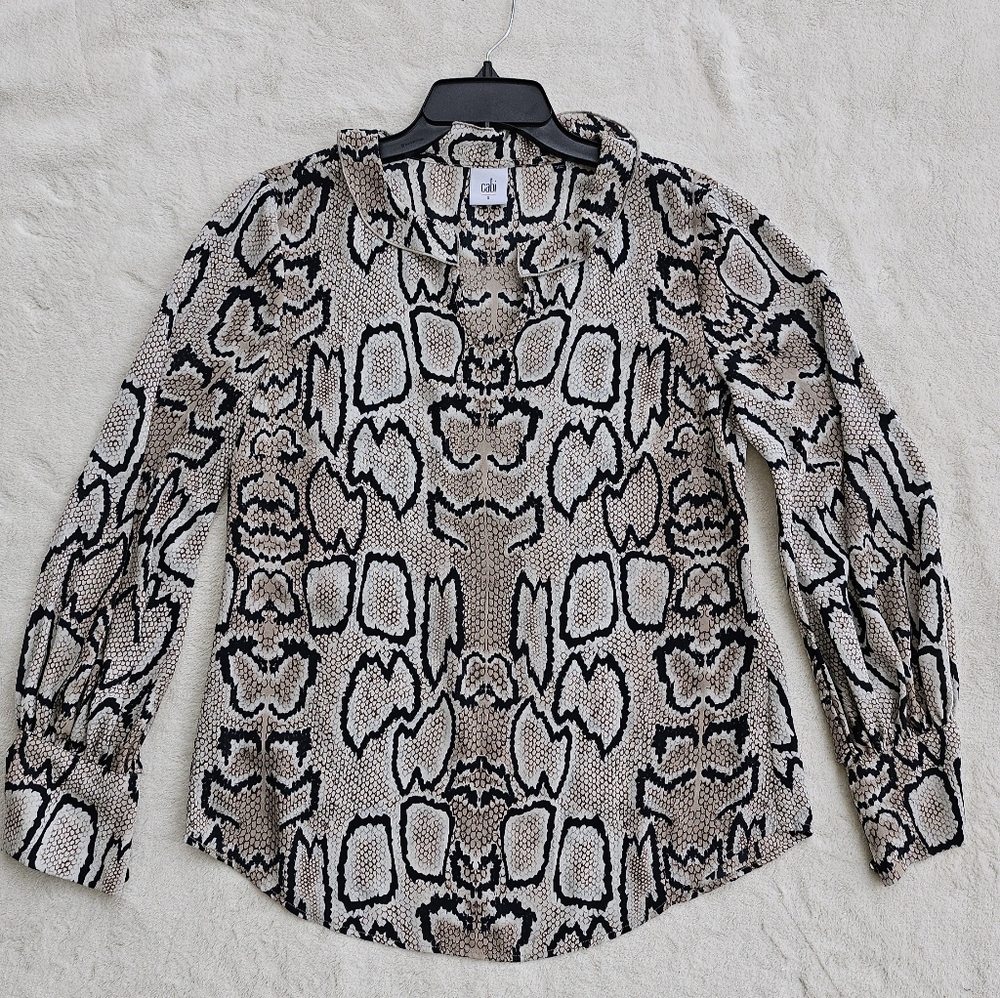 CAbi  SM, animal print blouse